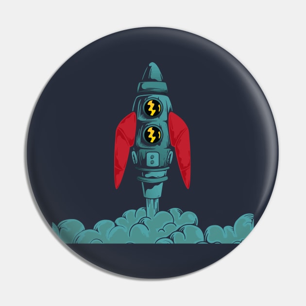 Rocket Launch Pin by evolet store