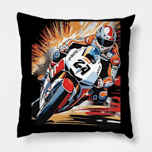 Racing Motorcycle Pillow