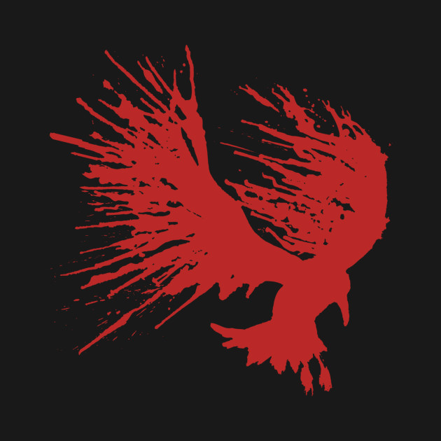 Blood Splatter Bird - Blood - T-Shirt | TeePublic