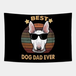 Vintage Dog Dad Bull Terrier Gift For Father's Day Gift Tapestry