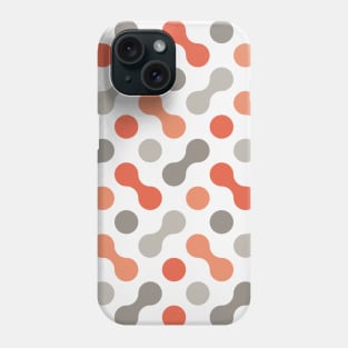 Colorful Shapes (coral and gray) Phone Case