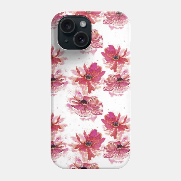 Watercolor Poppy Phone Case by marlenepixley