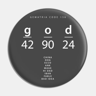 God word code in the English Gematria Pin