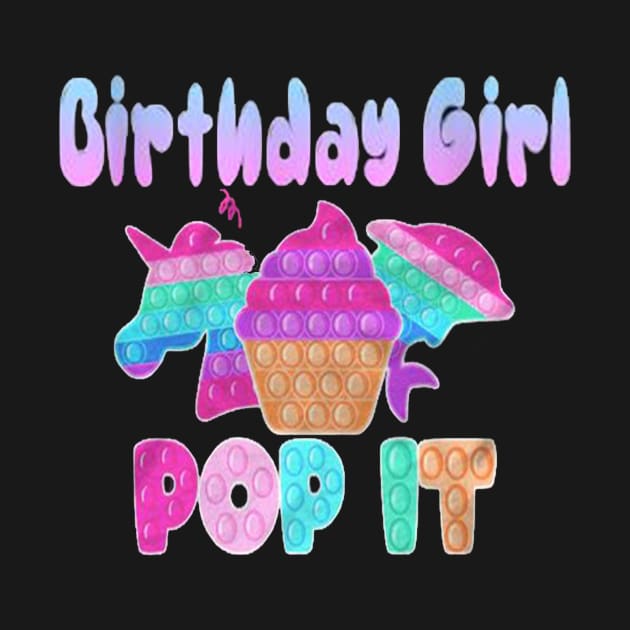 Birthday Girl Pop It Unicorn Pop it Toy Girl birthday Gift by Kribis