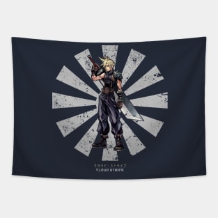 Cloud Strife Retro Japanese Final Fantasy Tapestry