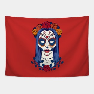 Rose skull Tapestry