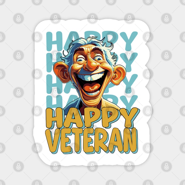 happy veteran Magnet by Create Magnus