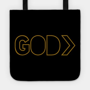 GOD>EVERYTHING (GOLD) Tote