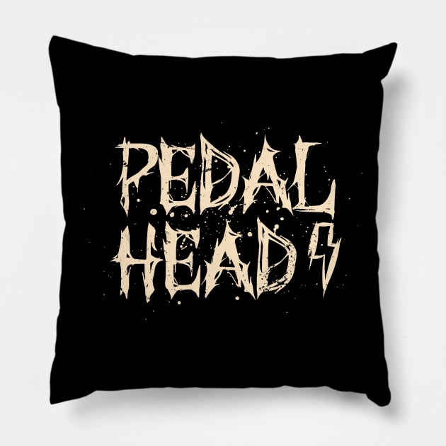 Pedal Head Death Metal Cycling Graphic Pillow by pedalhead