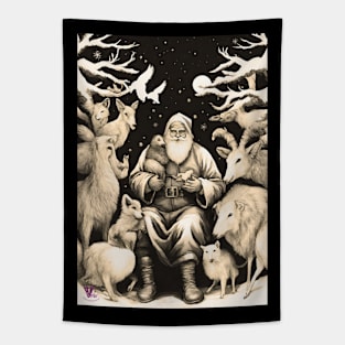 Santa Claus retro style Tapestry