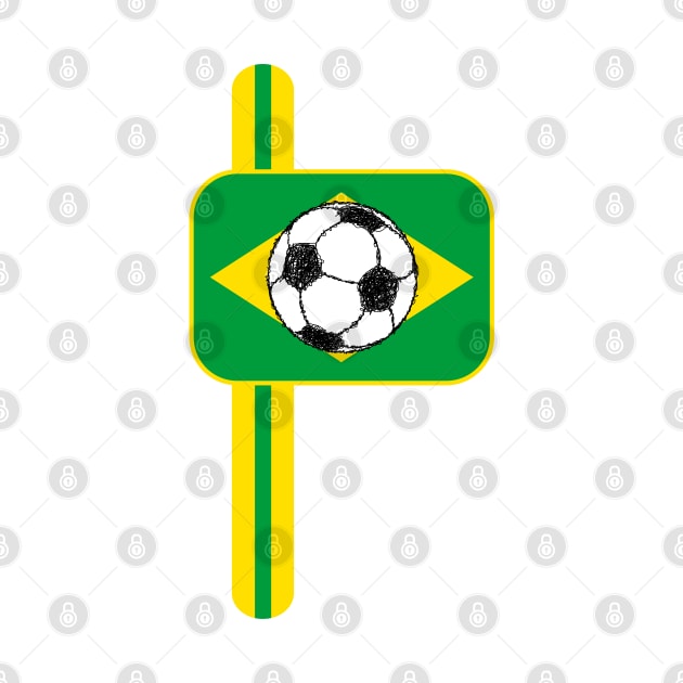 Brazil Flag Football Sketch by mailboxdisco