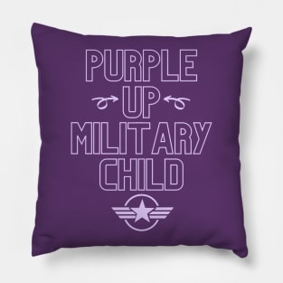 Purple Up Military Child, Month Of The Military Child Pillow