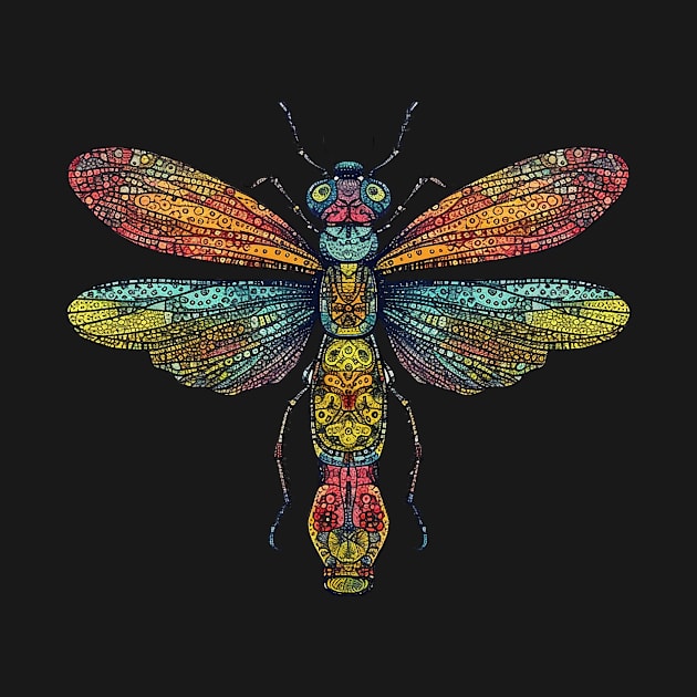 Ornamental rainbow dragonfly by stkUA