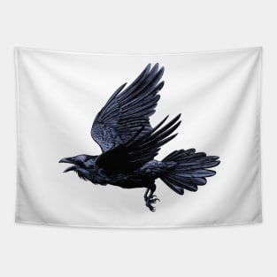 Raven in Flight Tapestry