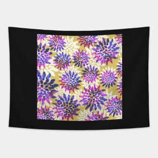 Magenta Marigold Fireworks - Digitally Illustrated Abstract Flower Pattern for Home Decor, Clothing Fabric, Curtains, Bedding, Pillows, Upholstery, Phone Cases and Stationary Tapestry