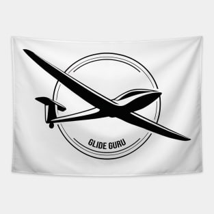 Glide Guru Glider Pilot Sailplane Biplane aerial floating soaring Tapestry