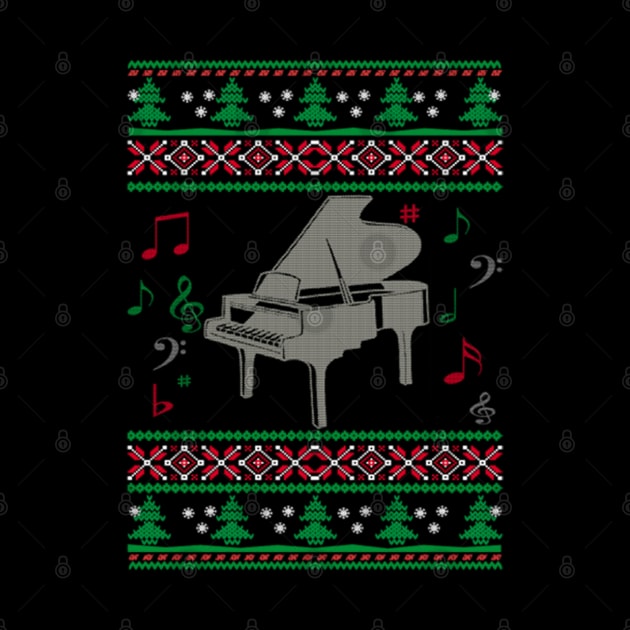 Piano Ugly Christmas Sweater Gifts For Music Lover by uglygiftideas