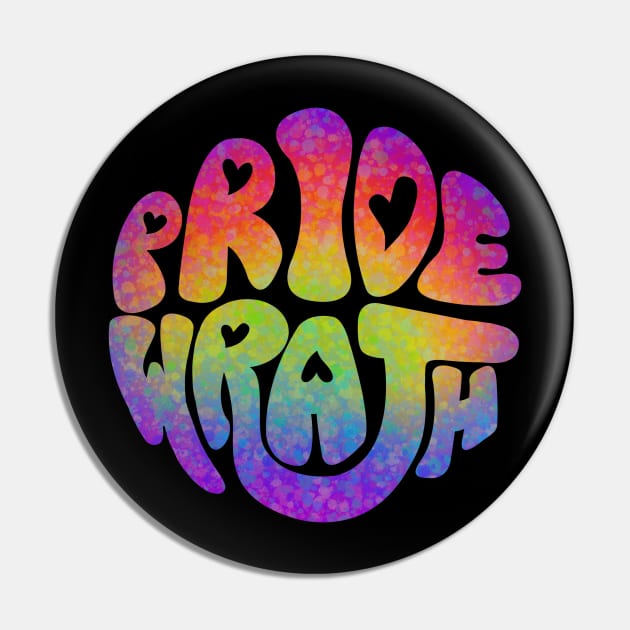 Pride and Wrath (Gay Pride) Pin by Labrattish