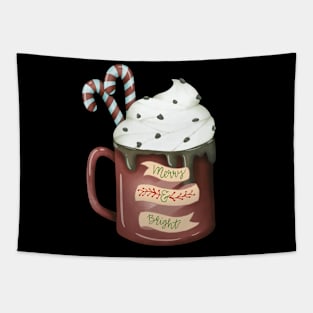 Merry and bright hot cocoa Tapestry