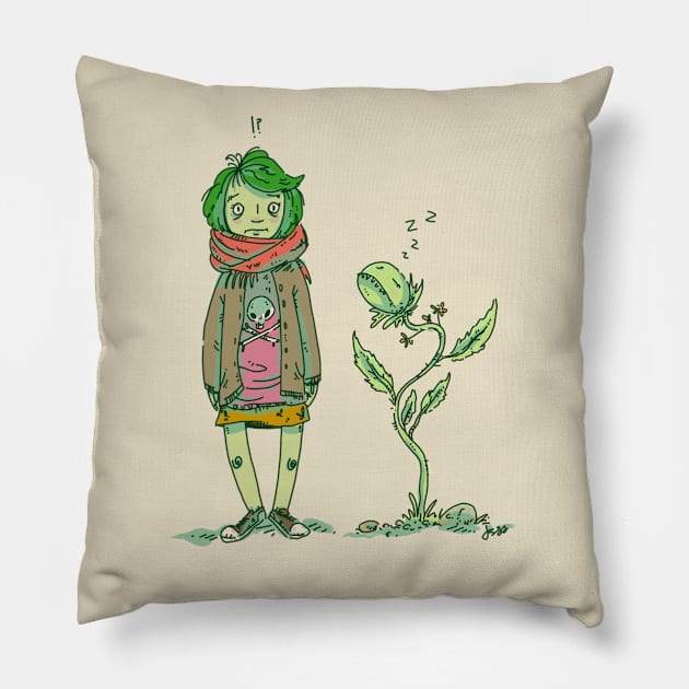 Plant Eater Pillow by coffeewiththefool