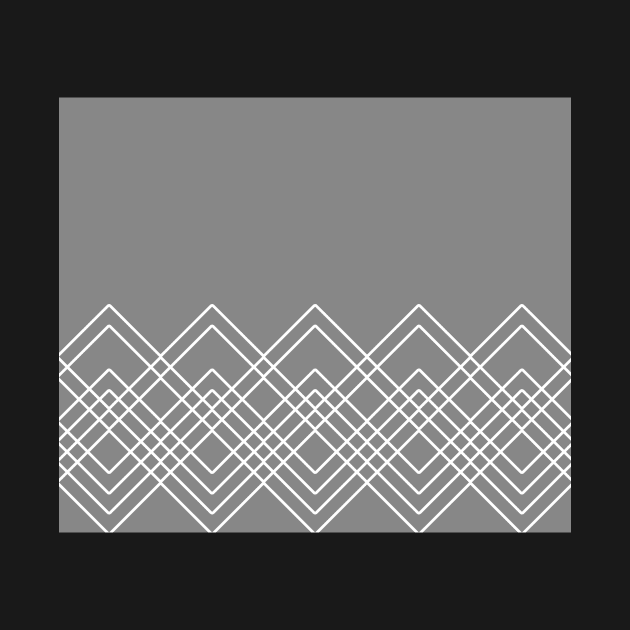 Geometric abstract - gray and white. by kerens