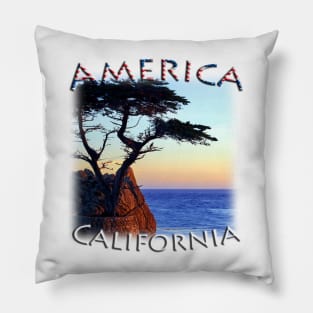 America - California - Monterey Lone Cypress Pillow