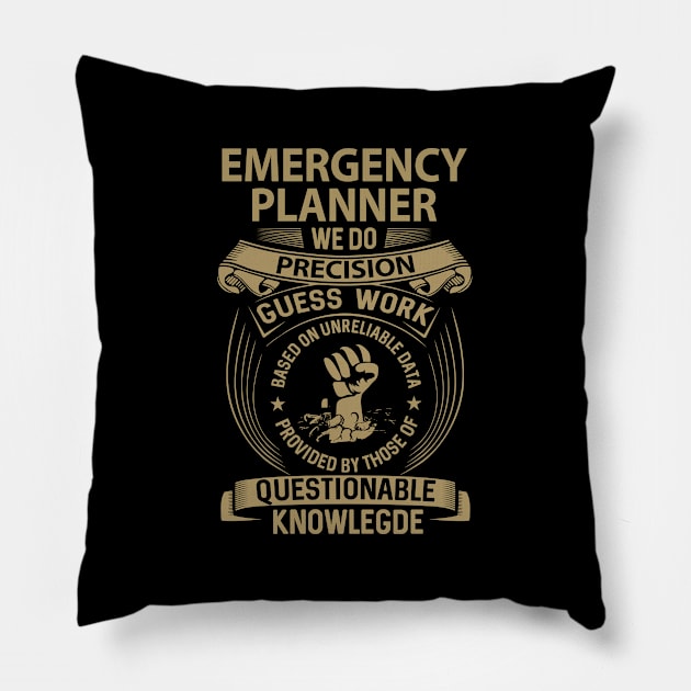 Emergency Planner - We Do Precision Pillow by Dark Holiday