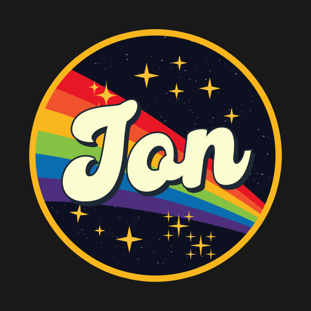 Jon // Rainbow In Space Vintage Style by LMW Art