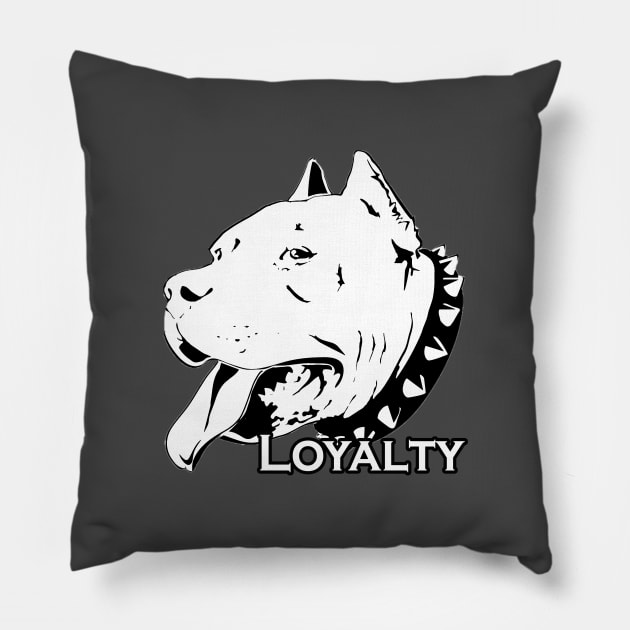 Loyalty Pitbull Pillow by shanestillz