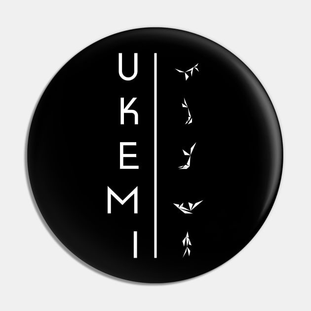 Ukemi - Martial arts T-shirt for Judo and Aikido Fans Pin by KritwanBlue