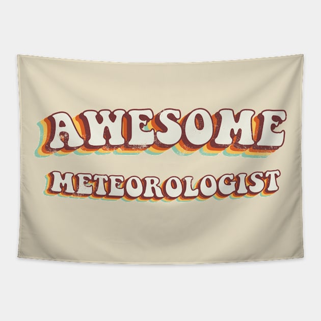 Awesome Meteorologist - Groovy Retro 70s Style Tapestry by LuneFolk