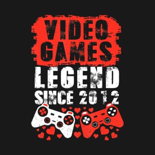 Gaming 2012 Birthday Video Games Birthday Gamer T-Shirt