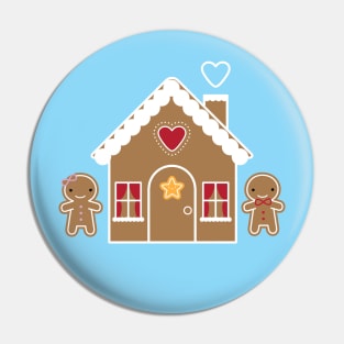 Kawaii Christmas Gingerbread House Pin