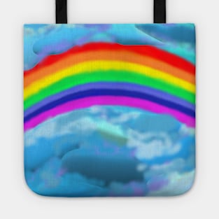 Rainbow Breaking Through Clouds Tote