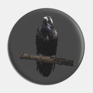 Low Poly Crow Pin