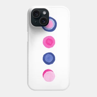 Circles Retro Blue Pink Phone Case