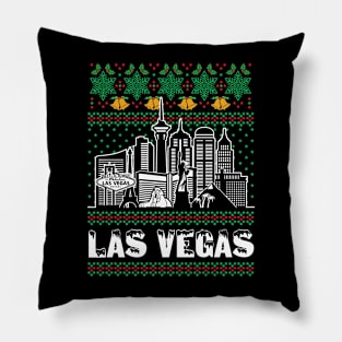 Las Vegas Nevada Ugly Christmas Pillow