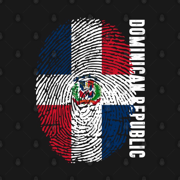 Dominican republic Flag Fingerprint My Story DNA Domrep by Your Culture & Merch