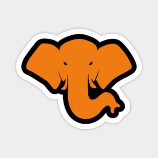 ORANGE ELEPHANT HEAD Magnet