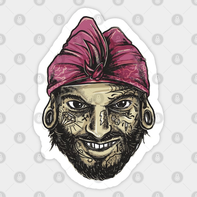 Gangster Face - Gangster Rap - Sticker | TeePublic