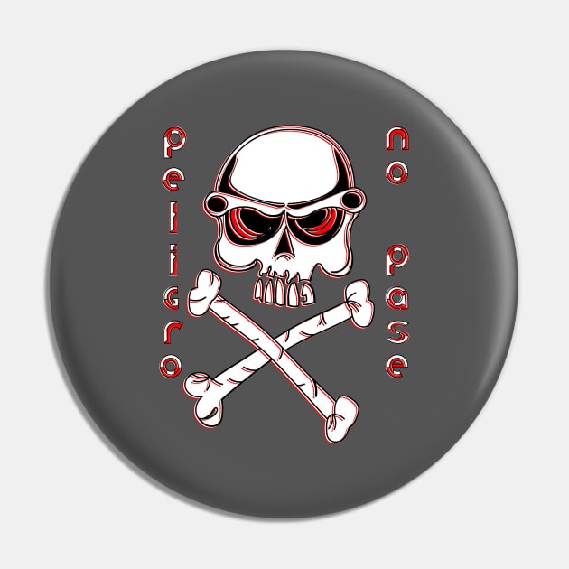 No Passage Skull Crossbones Danger Warning Hazard Bones Risk Pin by 4rpixs