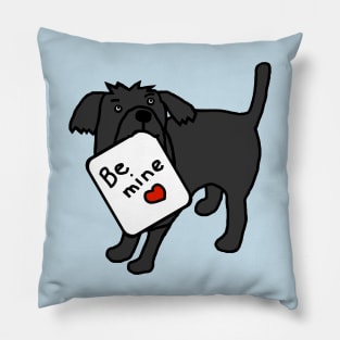 Cute Dog says Be Mine this Valentines Day Pillow