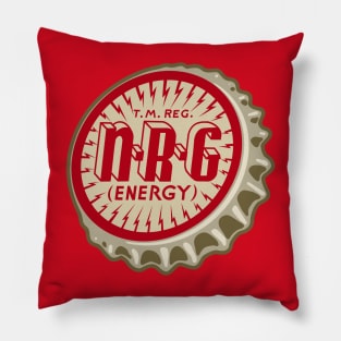 Vintage NRG Energy Soda Bottlecap Pillow