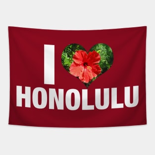 I Love Honolulu Tapestry