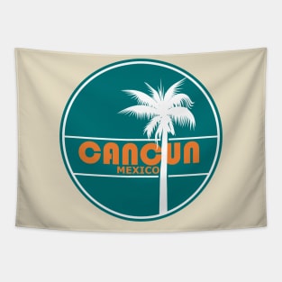 Retro Cancun Mexico Vacation Gift Tapestry