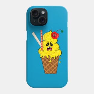 Ice cream monster with cherry Phone Case