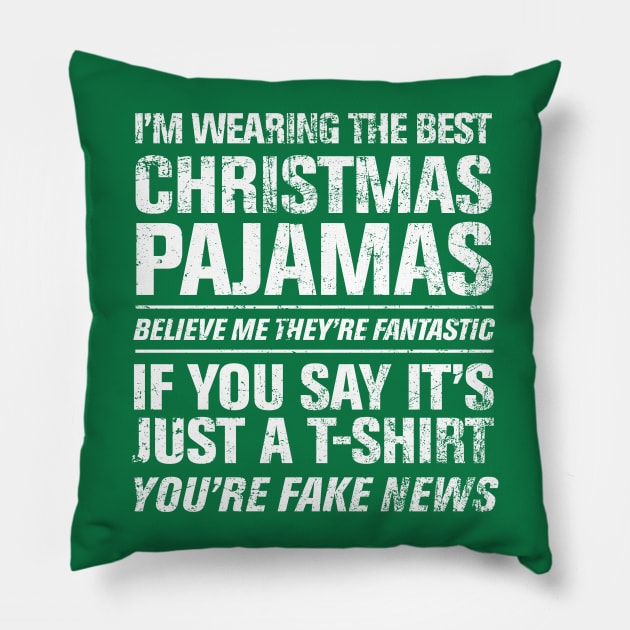 THE BEST CHRISTMAS PAJAMAS Pillow by ClothedCircuit