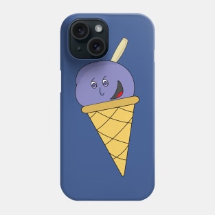 Ice cream with a little mean face Phone Case