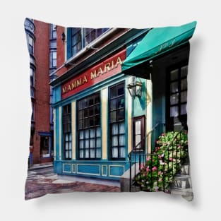 Boston MA - North End Restaurant Pillow