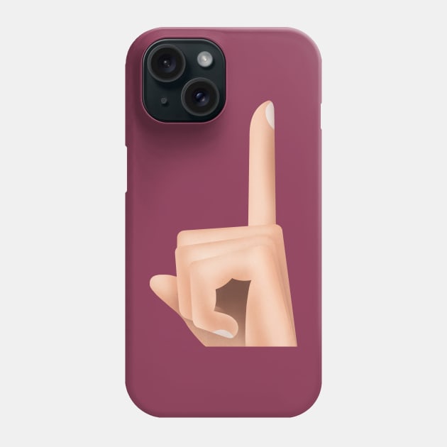 Shh Gesture(Look up) Phone Case by CleanRain3675